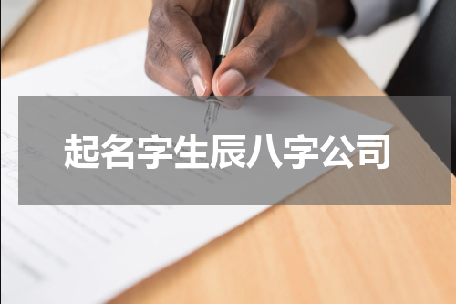 起名字生辰八字公司