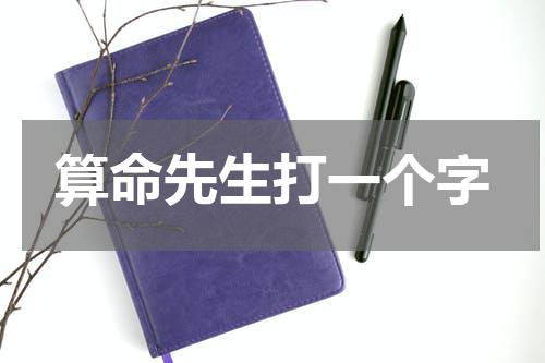 算命先生打一个字