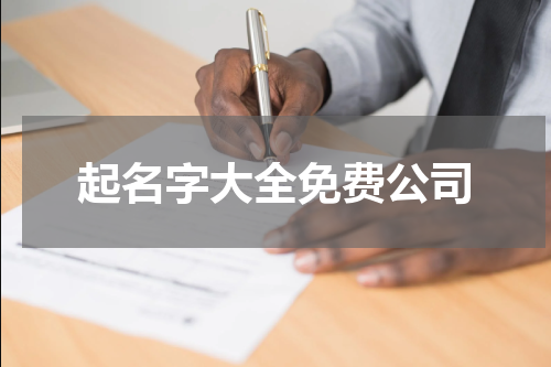 起名字大全免费公司