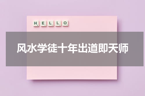 风水学徒十年出道即天师