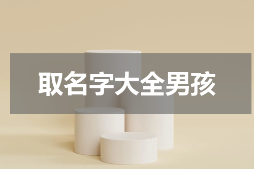 取名字大全男孩