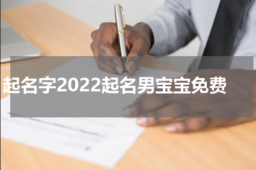 起名字2022起名男宝宝免费