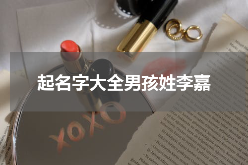 起名字大全男孩姓李嘉