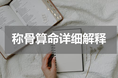 称骨算命详细解释
