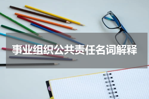 事业组织公共责任名词解释