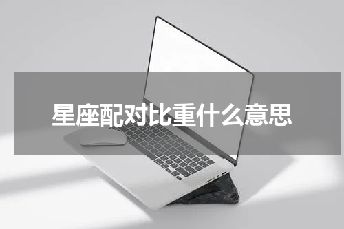星座配对比重什么意思