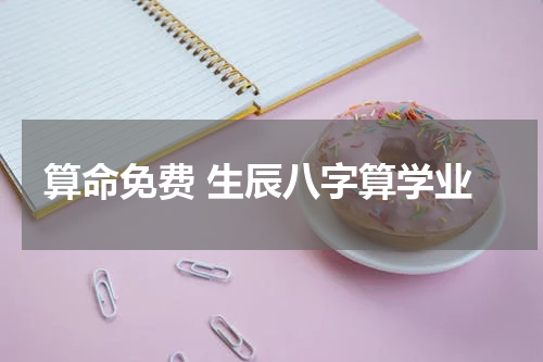 算命免费 生辰八字算学业