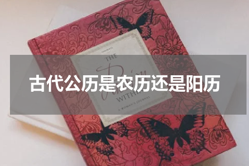 古代公历是农历还是阳历