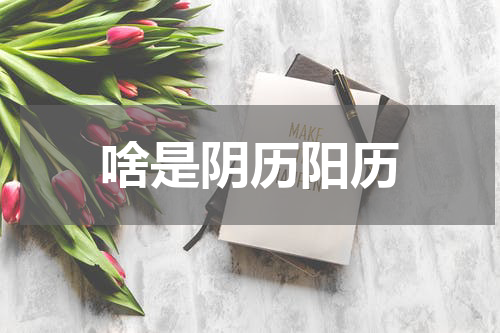 啥是阴历阳历