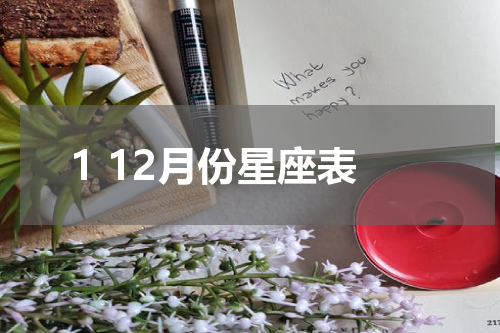 1 12月份星座表