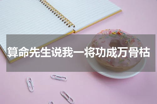 算命先生说我一将功成万骨枯
