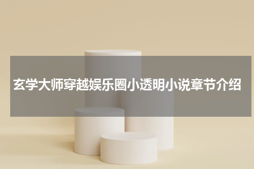 玄学大师穿越娱乐圈小透明小说章节介绍