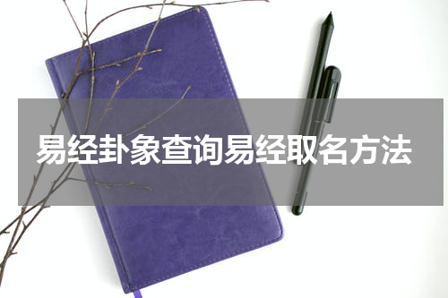 易经卦象查询易经取名方法