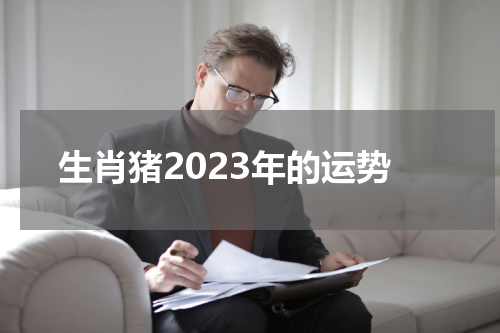 生肖猪2023年的运势