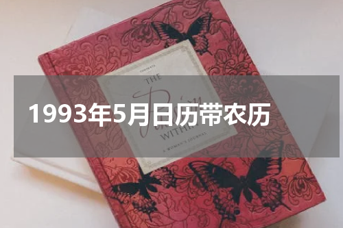 1993年5月日历带农历