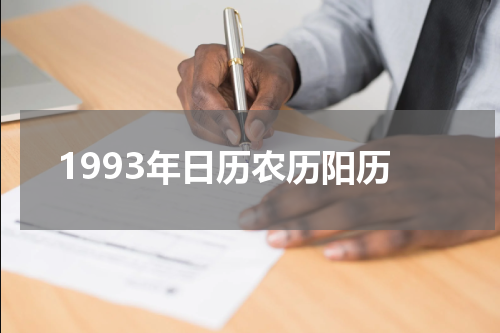 1993年日历农历阳历