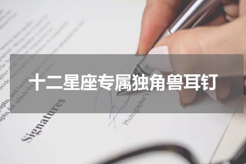 十二星座专属独角兽耳钉