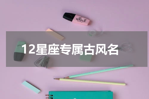 12星座专属古风名