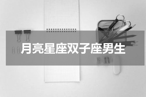 月亮星座双子座男生