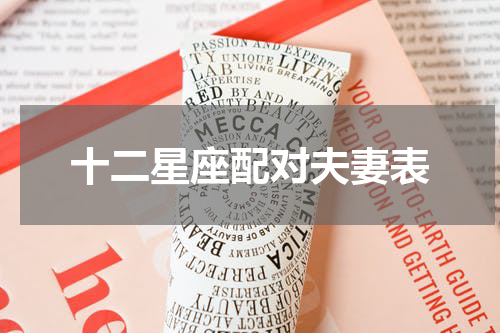十二星座配对夫妻表