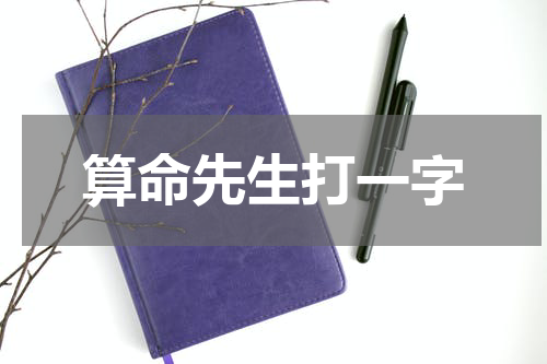 算命先生打一字  一年级小学生猜字谜语及谜底