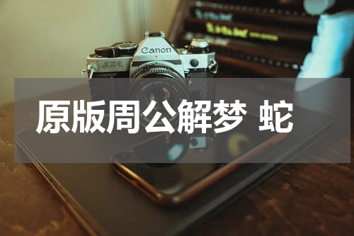 原版周公解梦 蛇