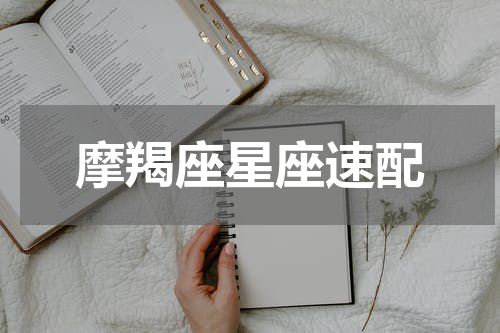 摩羯座星座速配