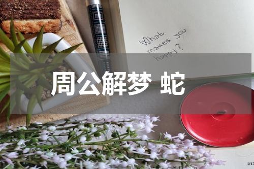 周公解梦 蛇