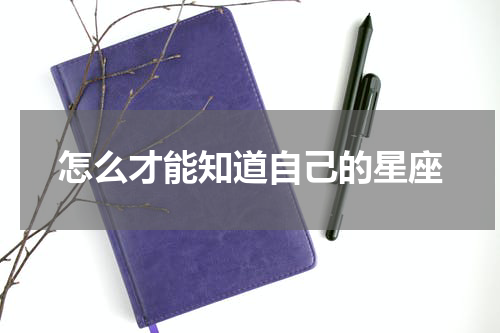 怎么才能知道自己的星座