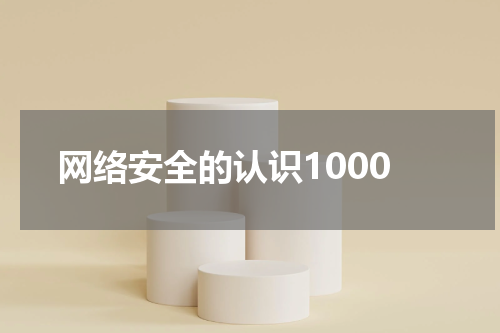 网络安全的认识1000