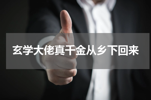 玄学大佬真千金从乡下回来