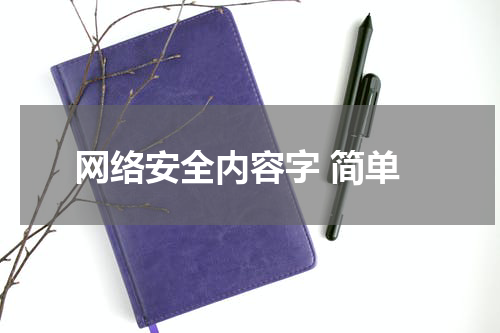网络安全内容字 简单