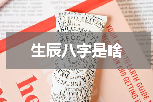 生辰八字是啥