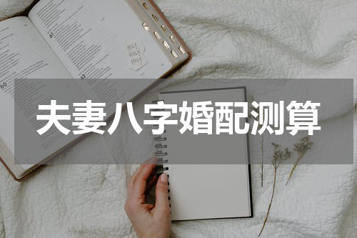 夫妻八字婚配测算