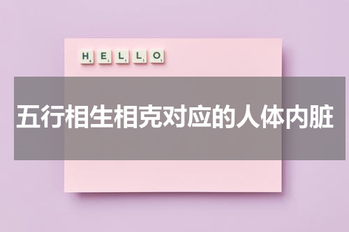 五行相生相克对应的人体内脏