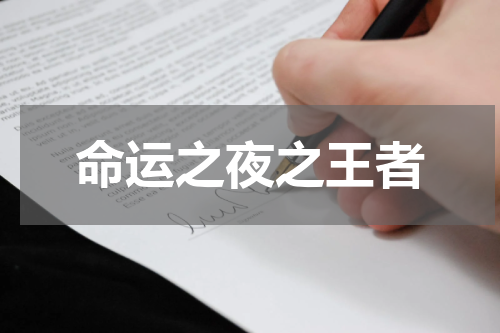 命运之夜之王者