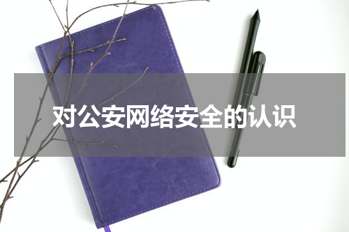 对公安网络安全的认识
