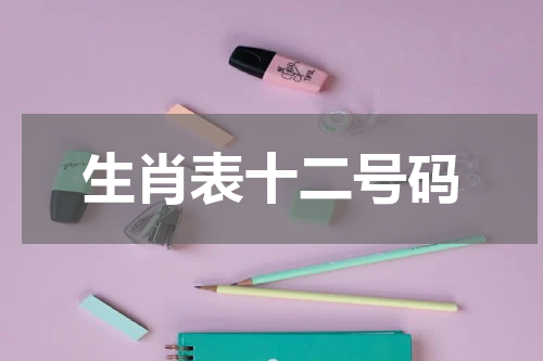 生肖表十二号码