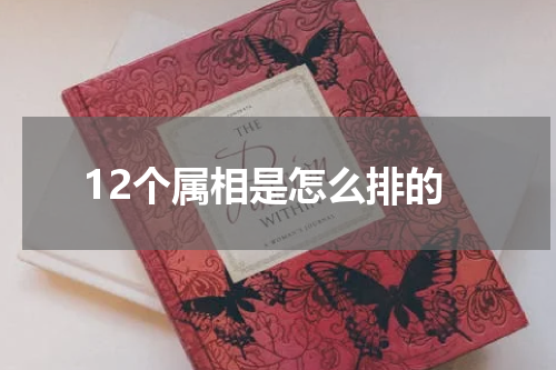 12个属相是怎么排的