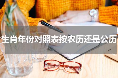 生肖年份对照表按农历还是公历