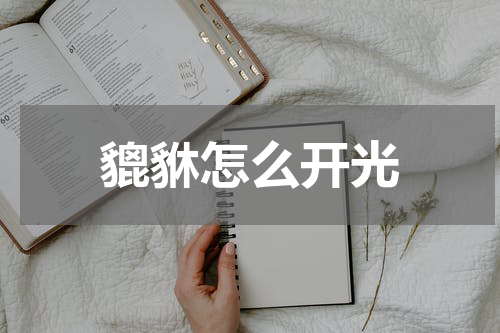 貔貅怎么开光