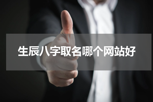生辰八字取名哪个网站好