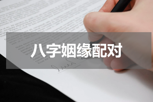 八字姻缘配对