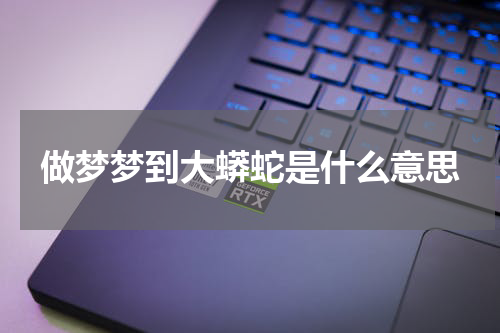 做梦梦到大蟒蛇是什么意思