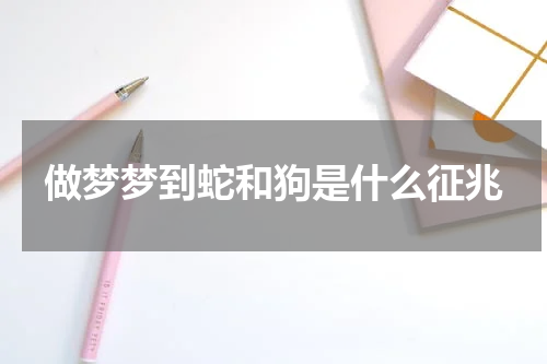 做梦梦到蛇和狗是什么征兆