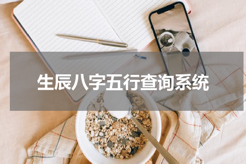 生辰八字五行查询系统