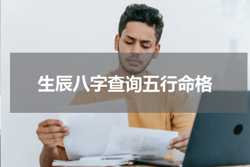 生辰八字查询五行命格