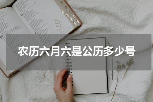 农历六月六是公历多少号