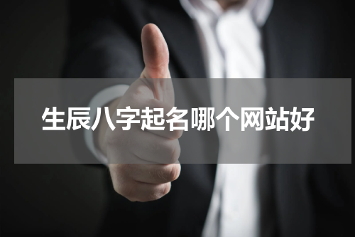 生辰八字起名哪个网站好