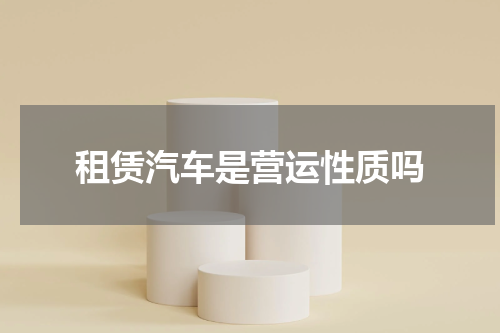 租赁汽车是营运性质吗